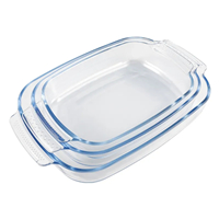 glass bakeware with handle  3pcs set
